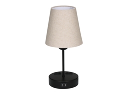 Rebe-lâmpada De Mesa Shineslay Com Controle Táctil, 2 Portas Usb E 2 Tomadas, Lâmpada Led E26, Luz Branca Quente Para Quarto E Sala De Estar