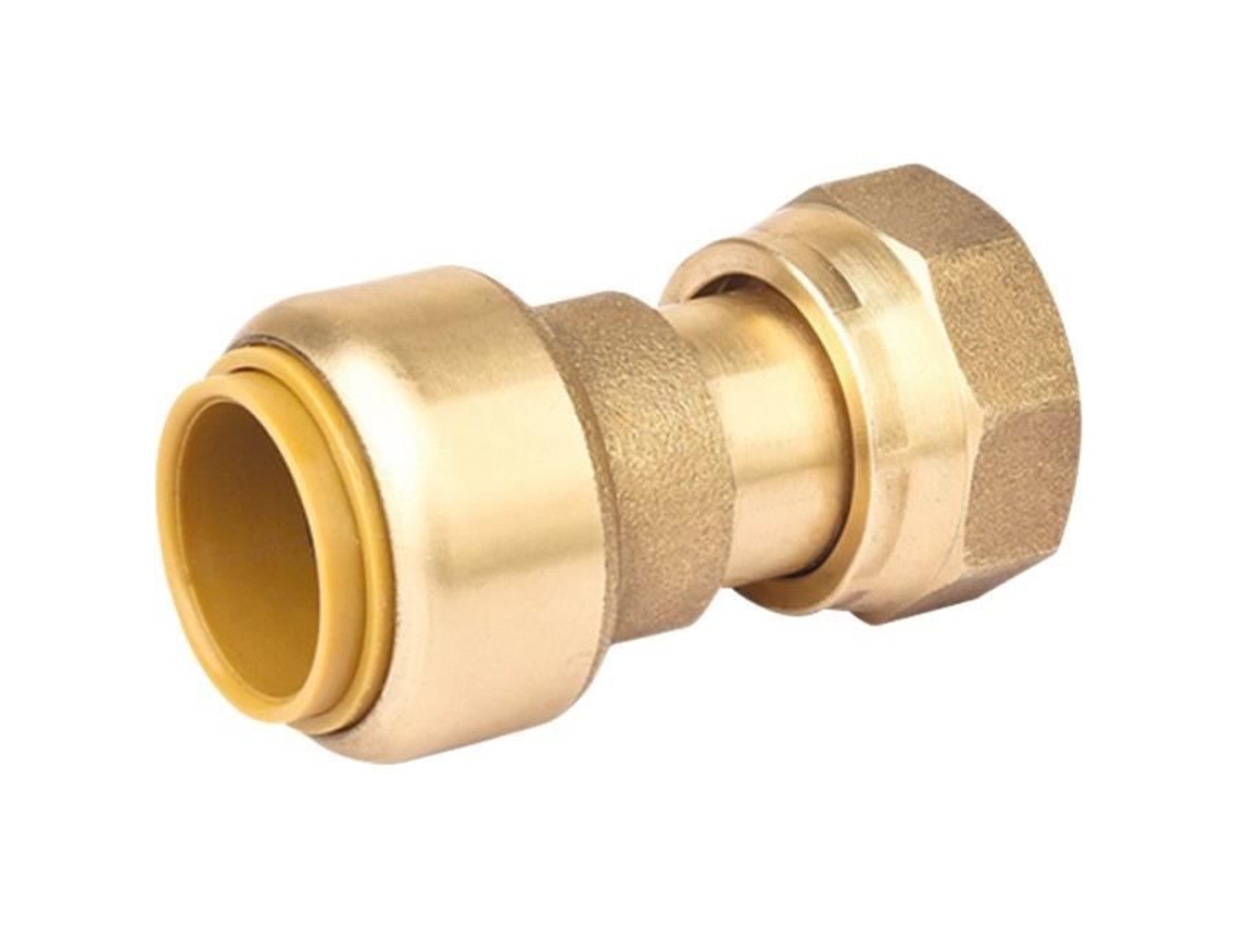 União de Conexão com Porca Giratória Boutte F15x21 D 16mm Cobre e Por Fixação Rápida