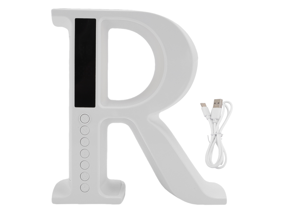 Altifalante Bluetooth Laxiscreed Com Luz Ambiente, Ruído Branco E Relógio Despertar, Perfeito Para Presentes