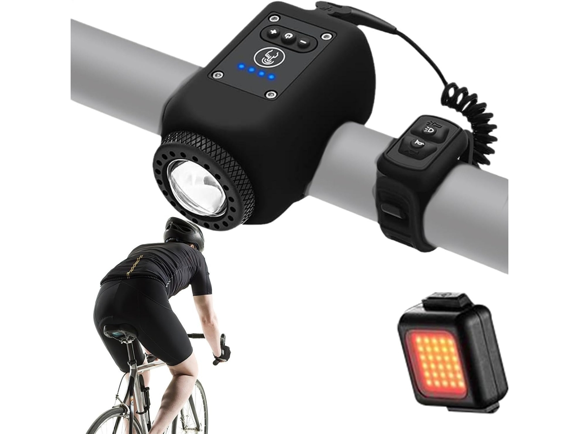 Buzina De Bicicleta 120 Db, Lanterna À Prova D'água Db Com Ângulo