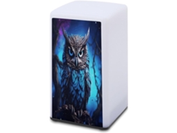 Luminária De Mesa A Bateria Com Estampa Coruja Azul Leitura Para Escritório, Quarto, Proteção Ocular E Economia De