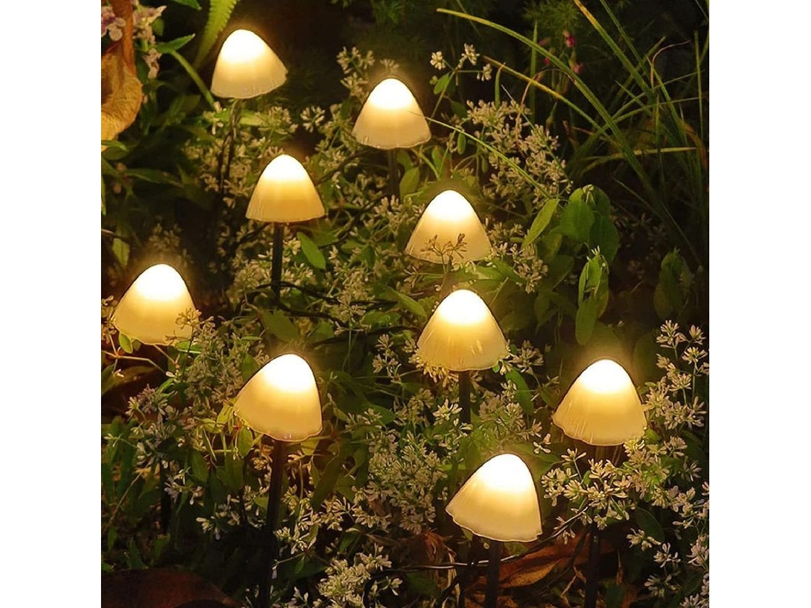 2026 luzes de Fungos Solares Led Impermeáveis para Jardim 3.8m 12 Peças Decorativas