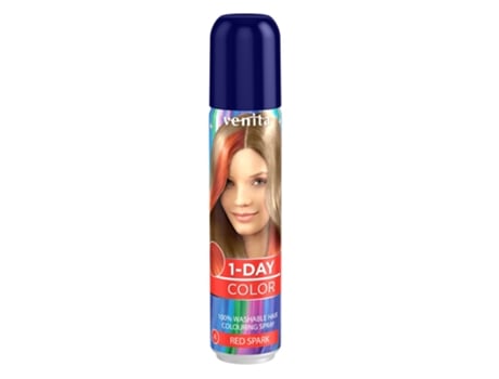 Coloração Em Spray Temporária Venita 1 Dia Tons De Fogo Vermelho, 50ml