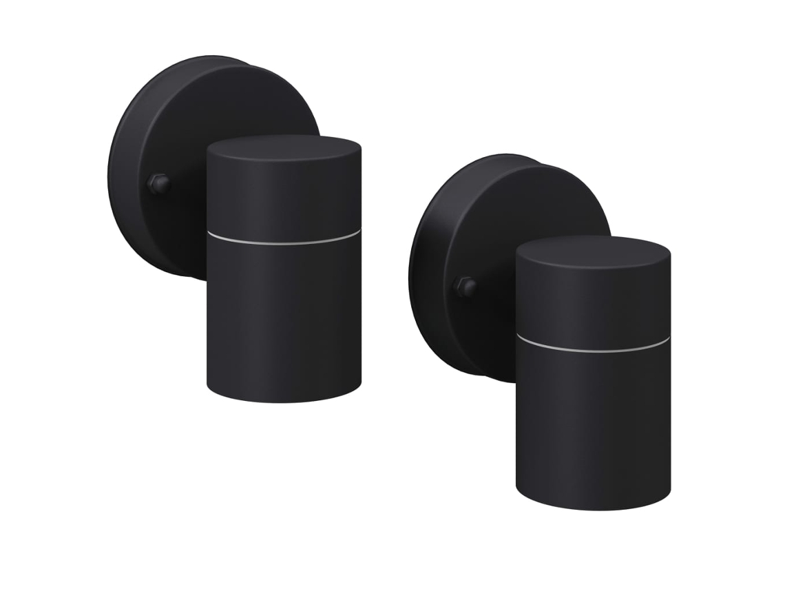 Wall Light, Wall Lights Vidaxl Preto Aço Inoxidável (n/a)