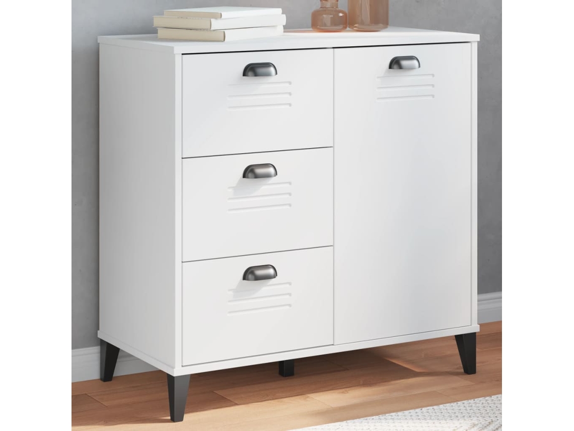 Aparador Viken 80x40x80 cm Blanco Derivados de Madera