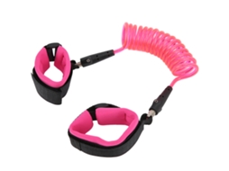 Primerox pulseira Anti perda para Crianças 1.5m Ajustável com Cabeça Rotativa 360° Rosa