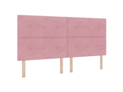 Conjunto 1 Cama Box Vidaxl Rosa Veludo (200 X 200 Cm)