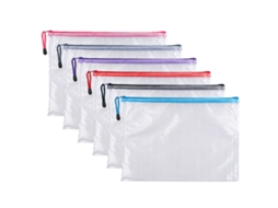 Bolsa Com Zíper De Malha Bolsa Com Zíper De Malha De Plástico À Prova D'Água Para Armazenamento De Material De Escritório Escolar Estilo3 ZMDECQNA