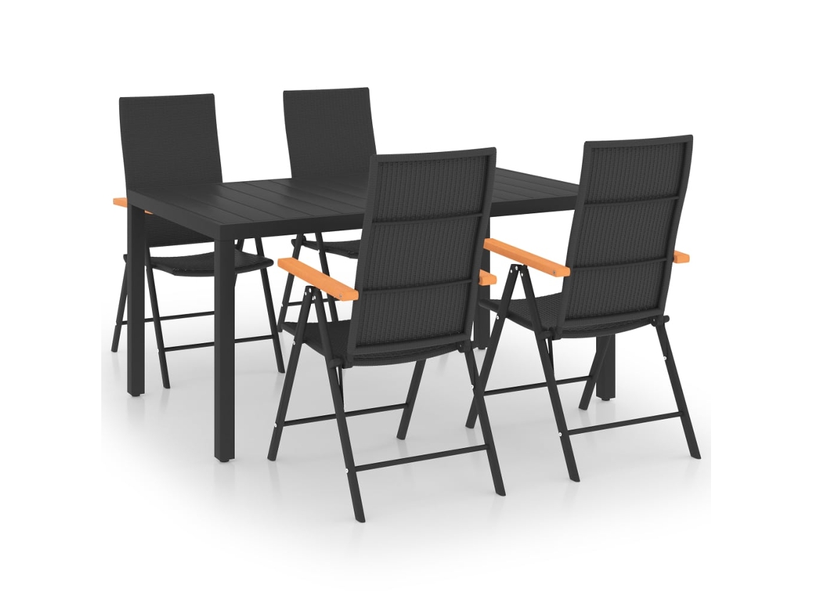 Dining Set, Dining Sets Vidaxl Preto Rattan / Vime (n/a)
