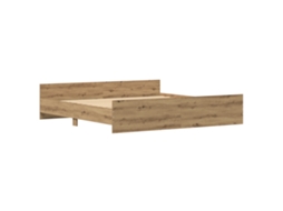 Conjunto 1 Estrutura De Cama Moderna Vidaxl Castanho Derivados De Madeira (203 X 203 X 50 Cm)