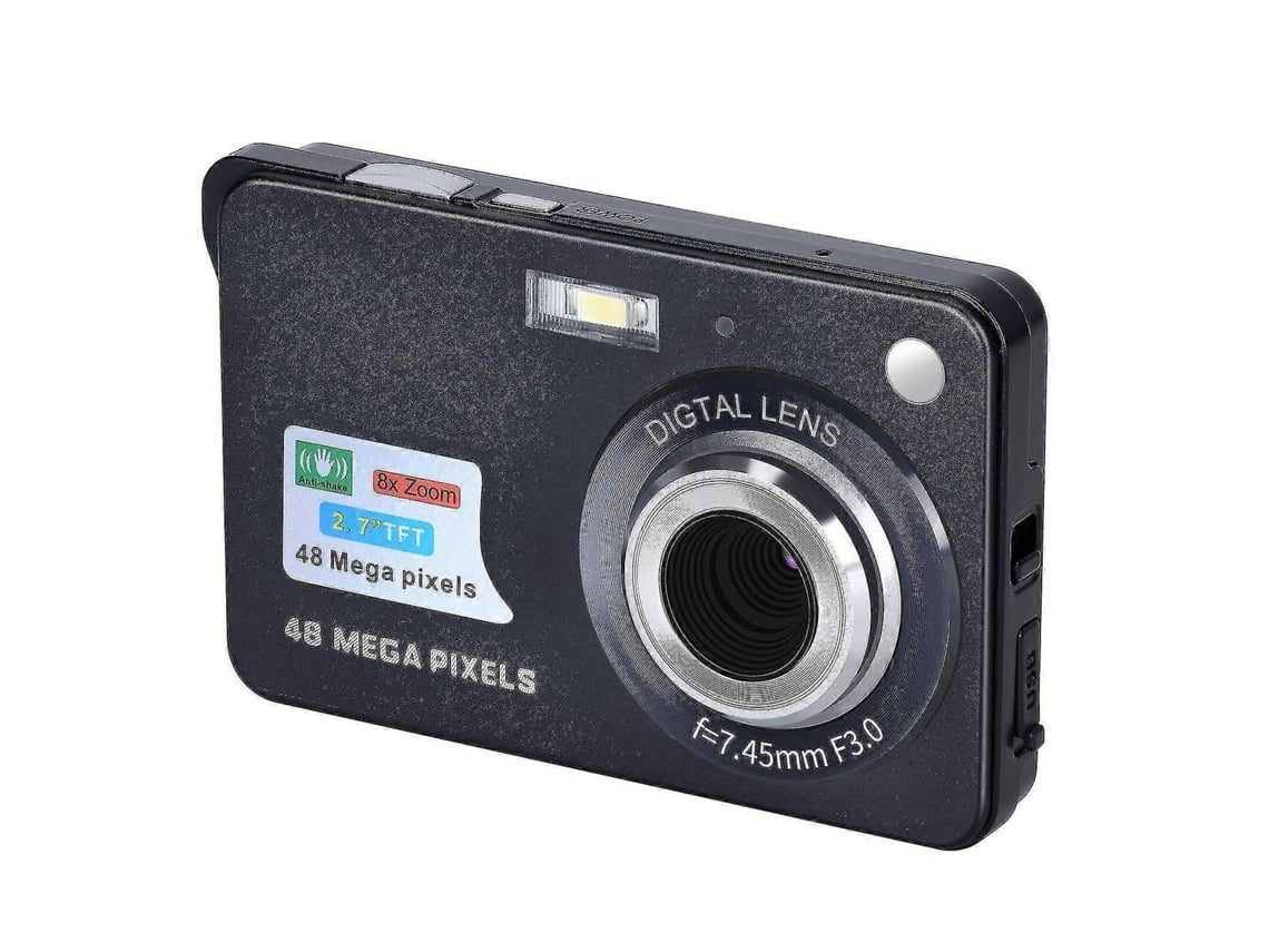 Máquina Fotográfica Digital Compacta 21 Megapixels Com Ecrã Lcd De 2,7 Polegadas E Bateria Recarregável