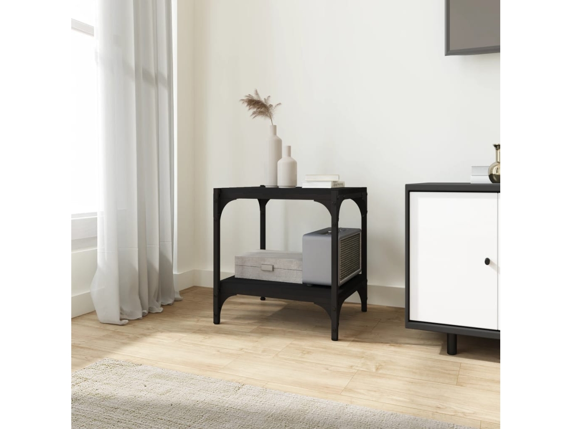 Vidaxl Móvel de Tv 40x33x41 Cm Derivados de Madeira e Aço Preto