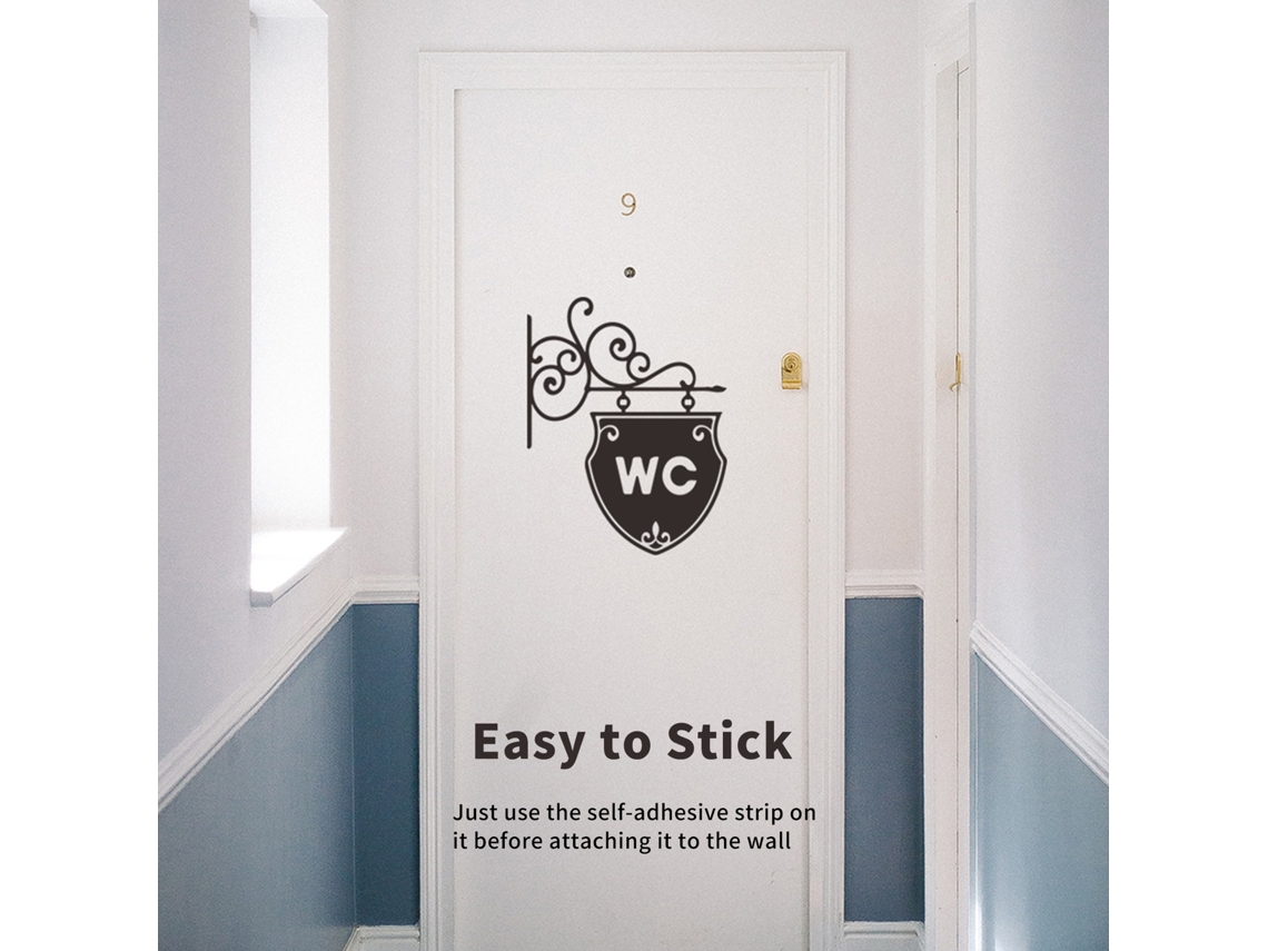 Adesivo Porta Banheiro LAXISCREED Decor Parede Removível