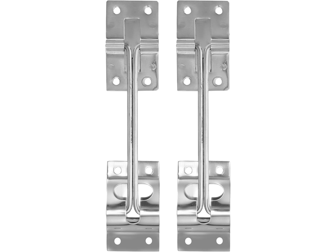 Suporte De Trava Porta Autocaravana Metal Reforçado,15 Cm,conjunto 2 Peças,fecho Para Reboque