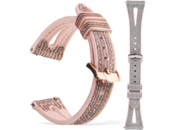 Conjunto De 2 Pulseiras Relógio Com Glitter E Liberação Rápida,
