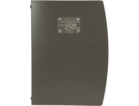 Capa de Menu A4  Rio Talheres Preto (Plástico - 34 x 26 cm)