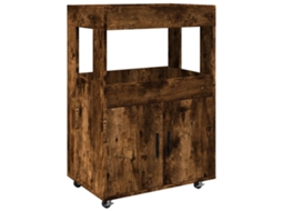 Carrinho de bar VIDAXL Marrom Madeira (60x39,5x89 cm)