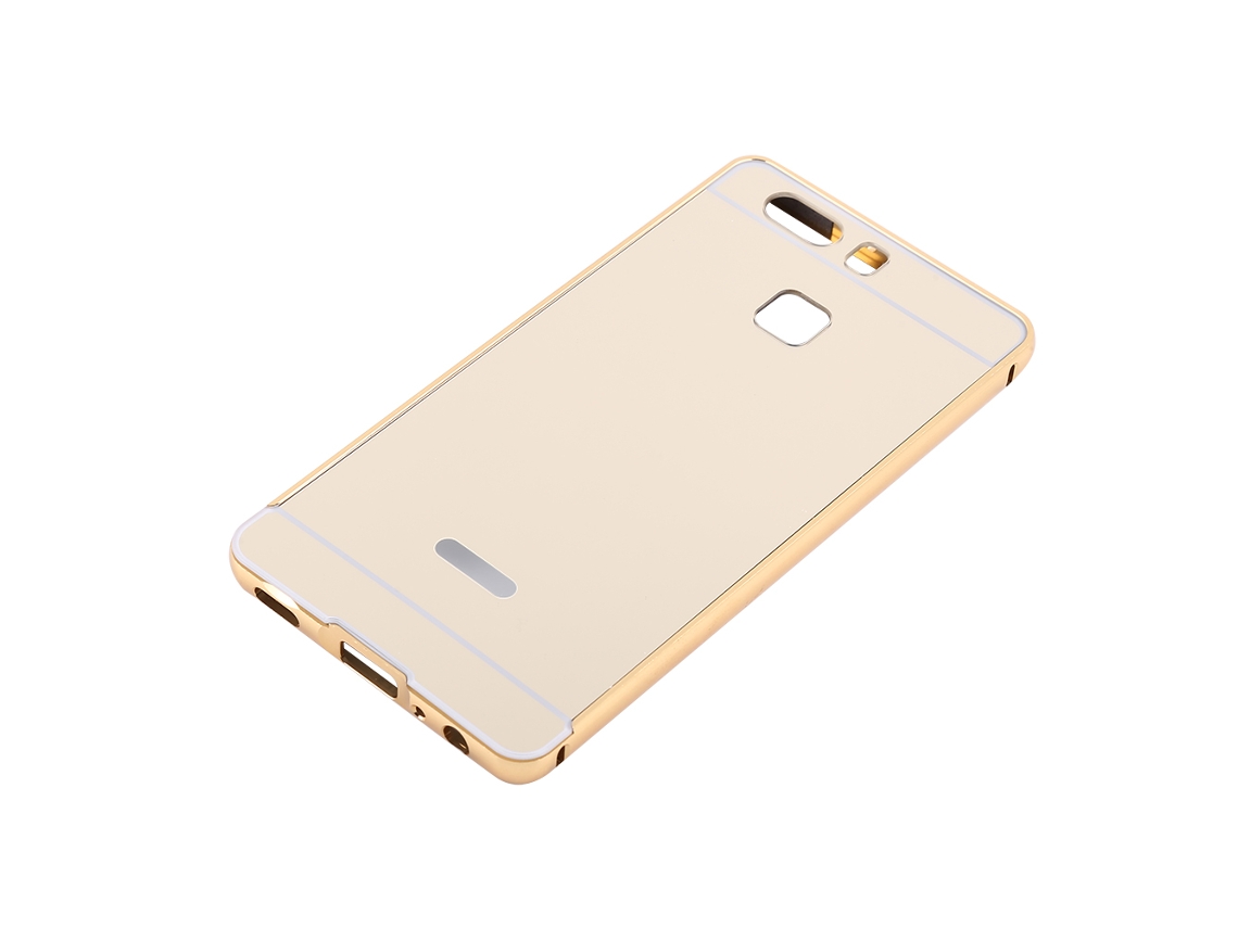 Capa de telefone com quadro de metal de espelho eletroplatado para Huawei P9 EOOCOO