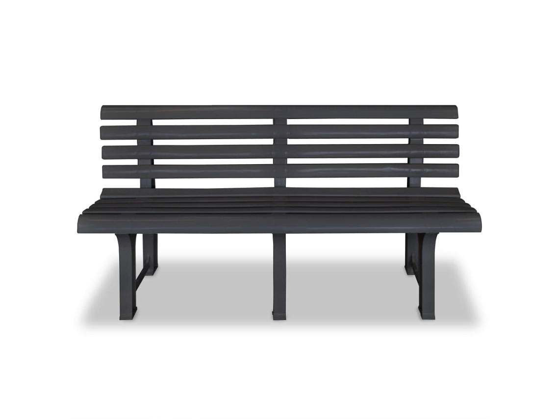 Maison Exclusive - Banco De Jardim 145,5 Cm Plástico Antracite