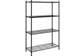 Conjunto 1 Storage Shelf, Storage Shelves Vidaxl Preto Ferro (90 X 35 X 137 Cm)
