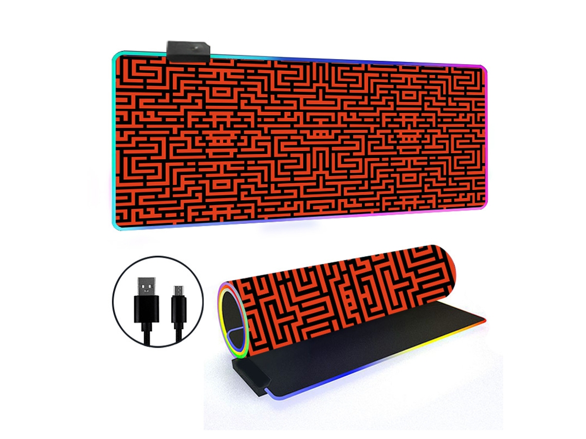 Mouse Pad Tapete De Mesa Com Retroiluminação Rgb Simple Lines Aquaforge (estilo 27, 3007003 Mm)