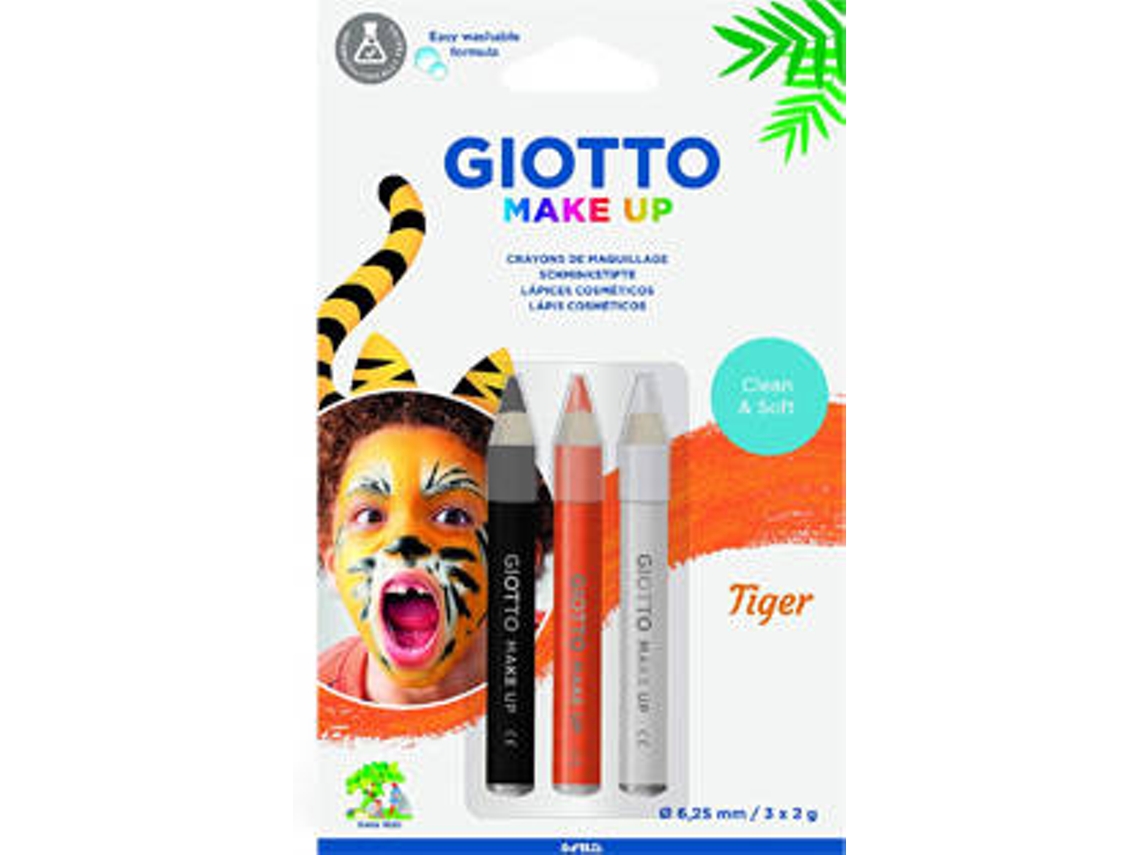 Pinturas Faciais GIOTTO Lápis Facial Make Up Tigre (3 unidades)