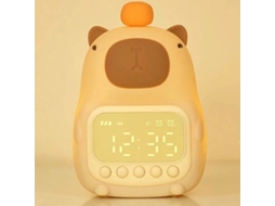 Despertador Digital em Formato de Capivara com Visor Led e Luz Noturna- Função Soneca BRILVIBERA