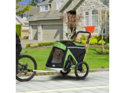 Buggy 2 Em 1 , Jogger E Reboque P/ Bicicleta, 2 Refletores, 1 Coleira De Segurança, 150 X 68 X 95 Cm, Verde