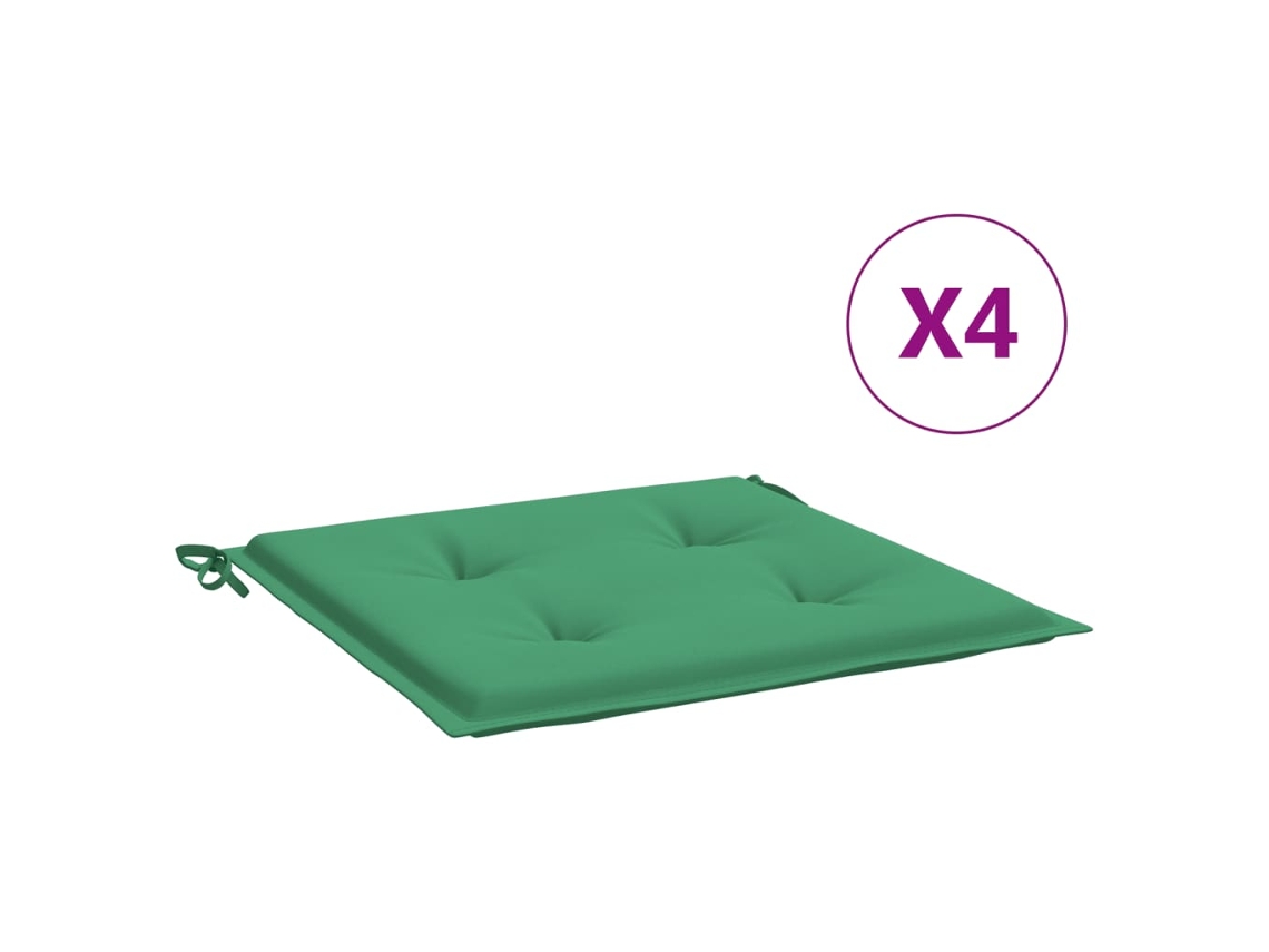 Chair Cushion, Chair Cushions Vidaxl Verde Tecido (40 X 40 X 4 Cm)