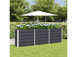 Vidaxl Floreira Antracite 240 X 40 X 75 Cm Aço