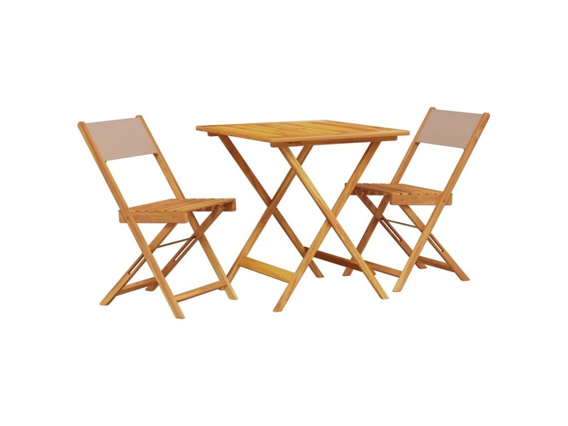 Bistro Set, Bistro Sets Vidaxl Cinzento-acastanhado Madeira De Acácia (70 X 70 X 75 Cm)