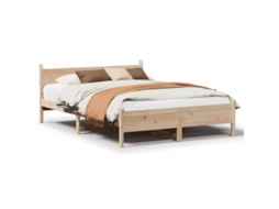Cama Sem Colchão 135x190 Cm Madeira de Pinho Maciça MAISON EXCLUSIVE