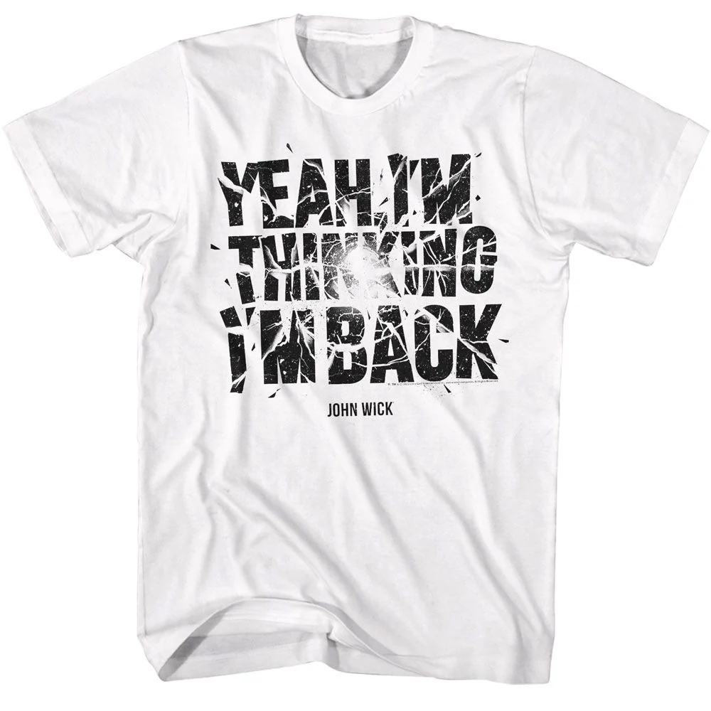 Rockinstone John Wick Explosive Text White Adult T-shirt Size:s