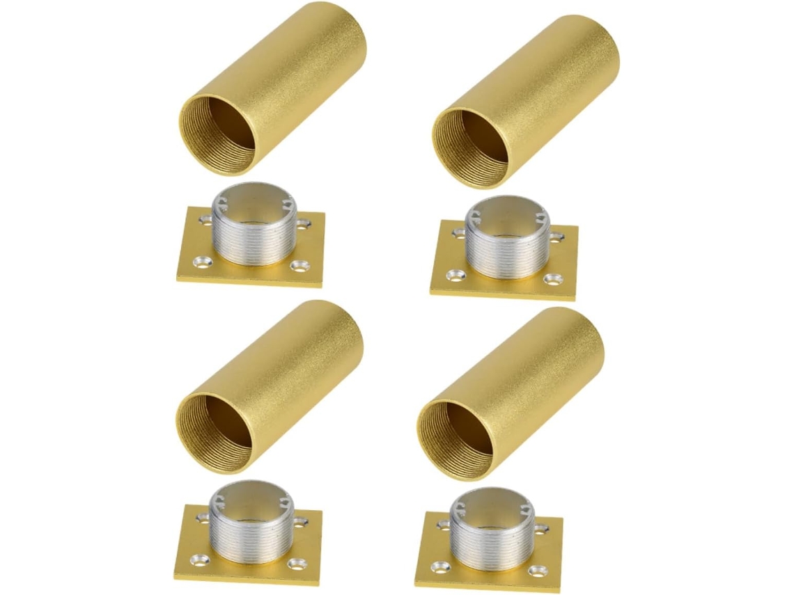 Tehaux Conjunto De 4 Pés Sofá Em Liga Alumínio Ajustáveis Para Armários E Móveis, Ideais Para Mesa De Centro E Sofá