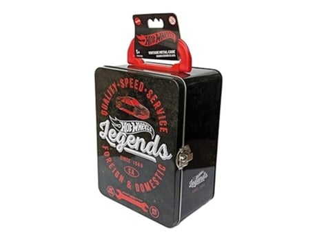 Caixa de metal vintage Hot Wheels da Cefa Toys para 18 carros (4629 Cefap25)