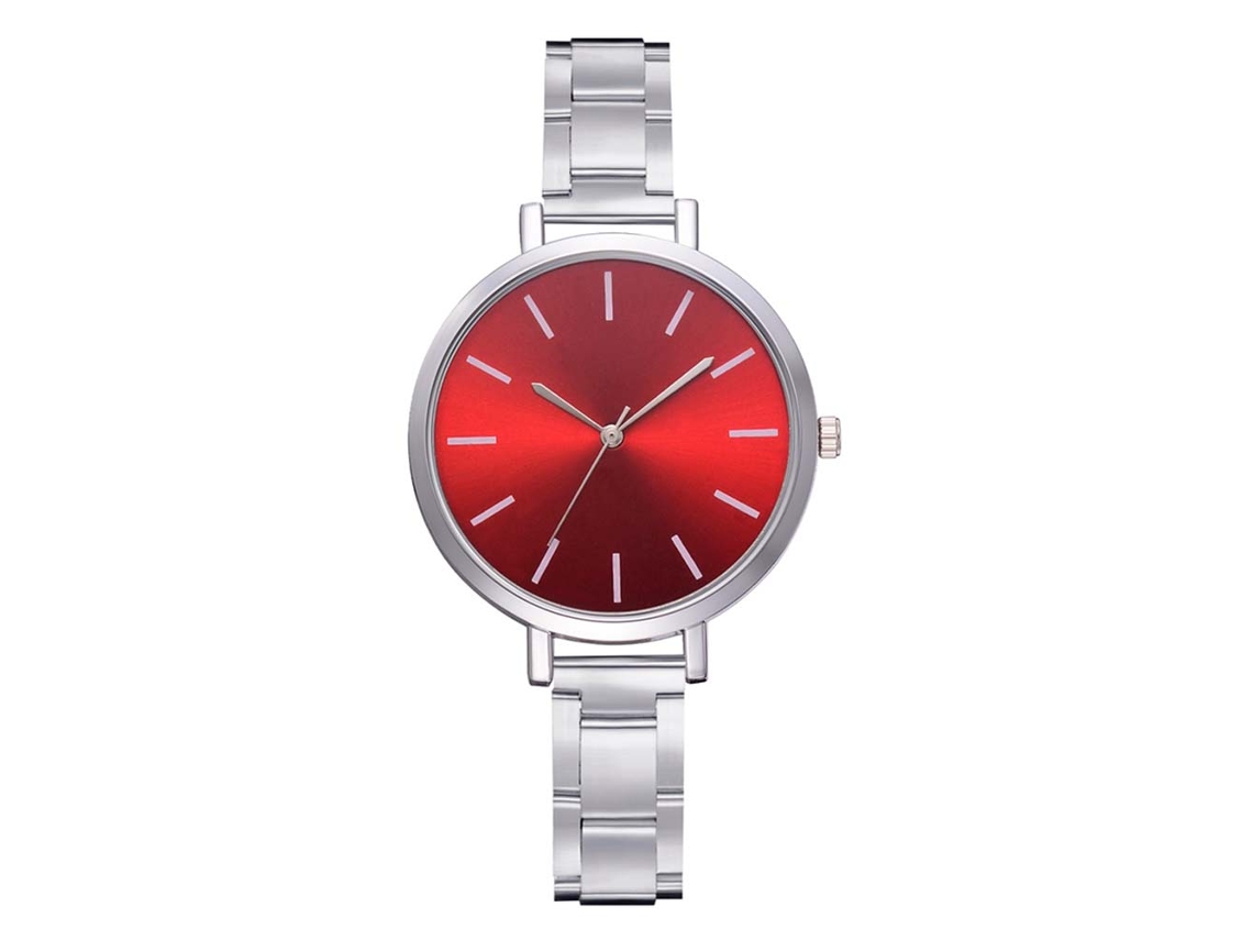 Relógio Feminino de Pulso Elegante com Pulseira de Bangle Simples Quartz Lvpai (vermelho)
