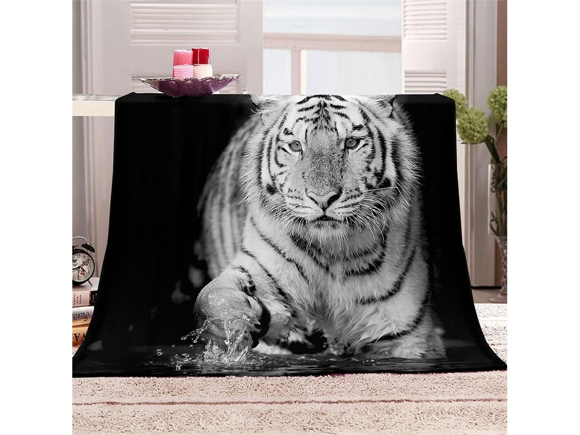 Manta de Lã Fansu Estampa Animal 3d Microfibra Quente e Macia Ideal para o Inverno Perfeita Cama Ou Sofá Adequ