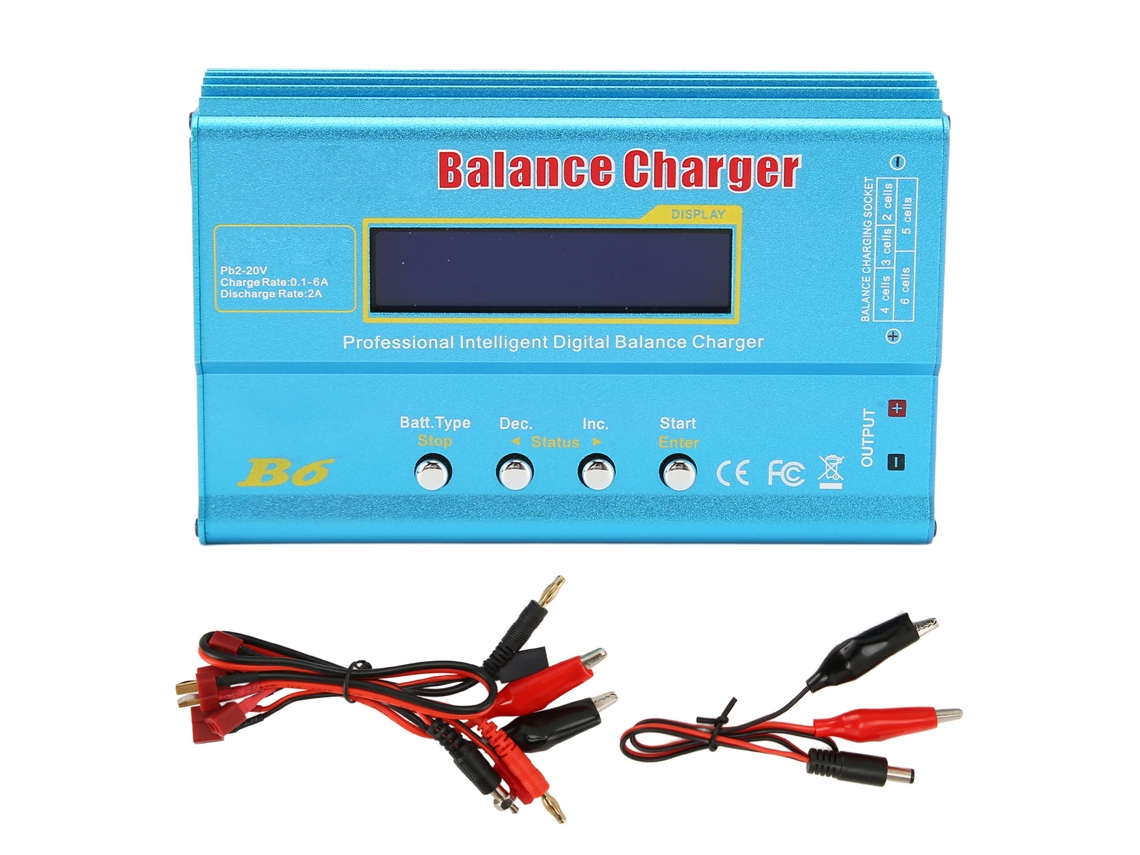 Aetheria carregador de Bateria Lipo Balanceado 80w 1 6s Lcd para Nimh Nicd Li Ion Lfp Sla Rc