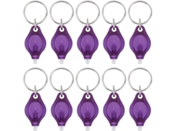 Uniclife 10 Stück Uv-Licht Mini Led Schlüsselanhänger Taschenlampe Taschenlampe Schlüsselring Lichter Reisepass Id Geldscheinprüfer Lila