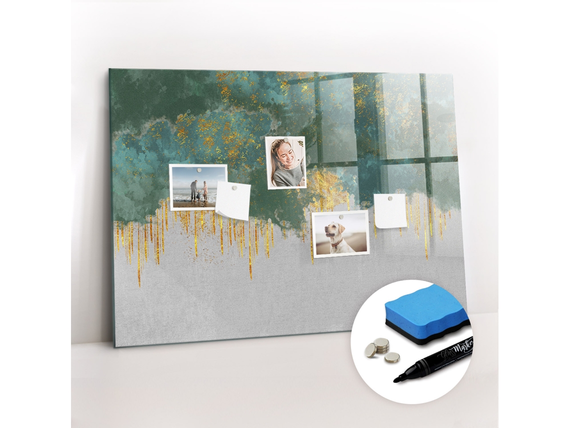 Quadro Magnético De Parede Padrão Decorativo Para O Escritório Espelharte (100x70 Cm)