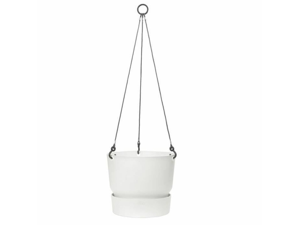Vaso Suspenso ELHO Greenville 23,9 X 20,3 Cm Branco Plástico