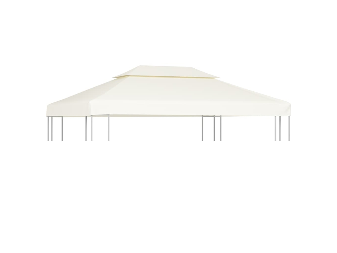 Cobertura De Substituiã§ã£o P/ Gazebo 310 G/mâ² Branco Nata 3x4 M Dkd Home Decor