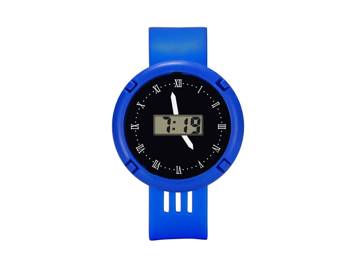 Relógio Eletrônico Infantil de Pulso com Mostrador Redondo e Estilo Fashion (azul)