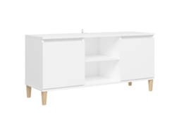 Tv Cabinet, Tv Cabinets Vidaxl Branco Madeira Processada (n/a)
