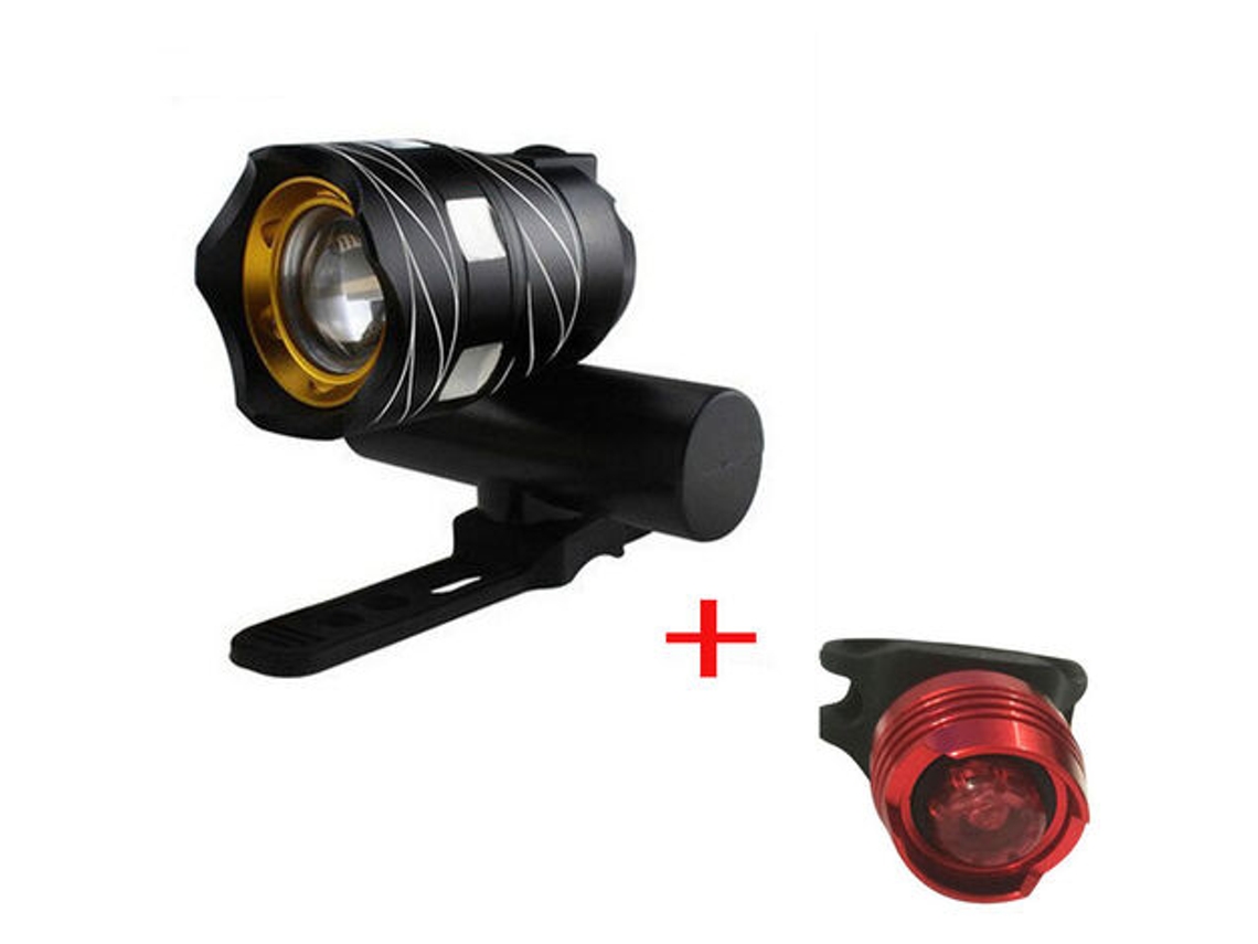 Farol Dianteiro E Lanterna Traseira Para Bicicleta
