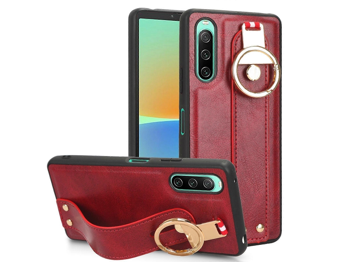 Capa De Celular Com Pulseira De Couro