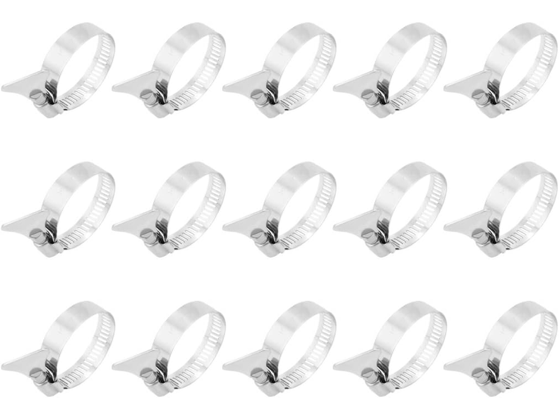Abraçadeira Borboleta em Aço Inoxidável 304, faixa de 21 a 44 mm, pacote com 15 CHABERLU