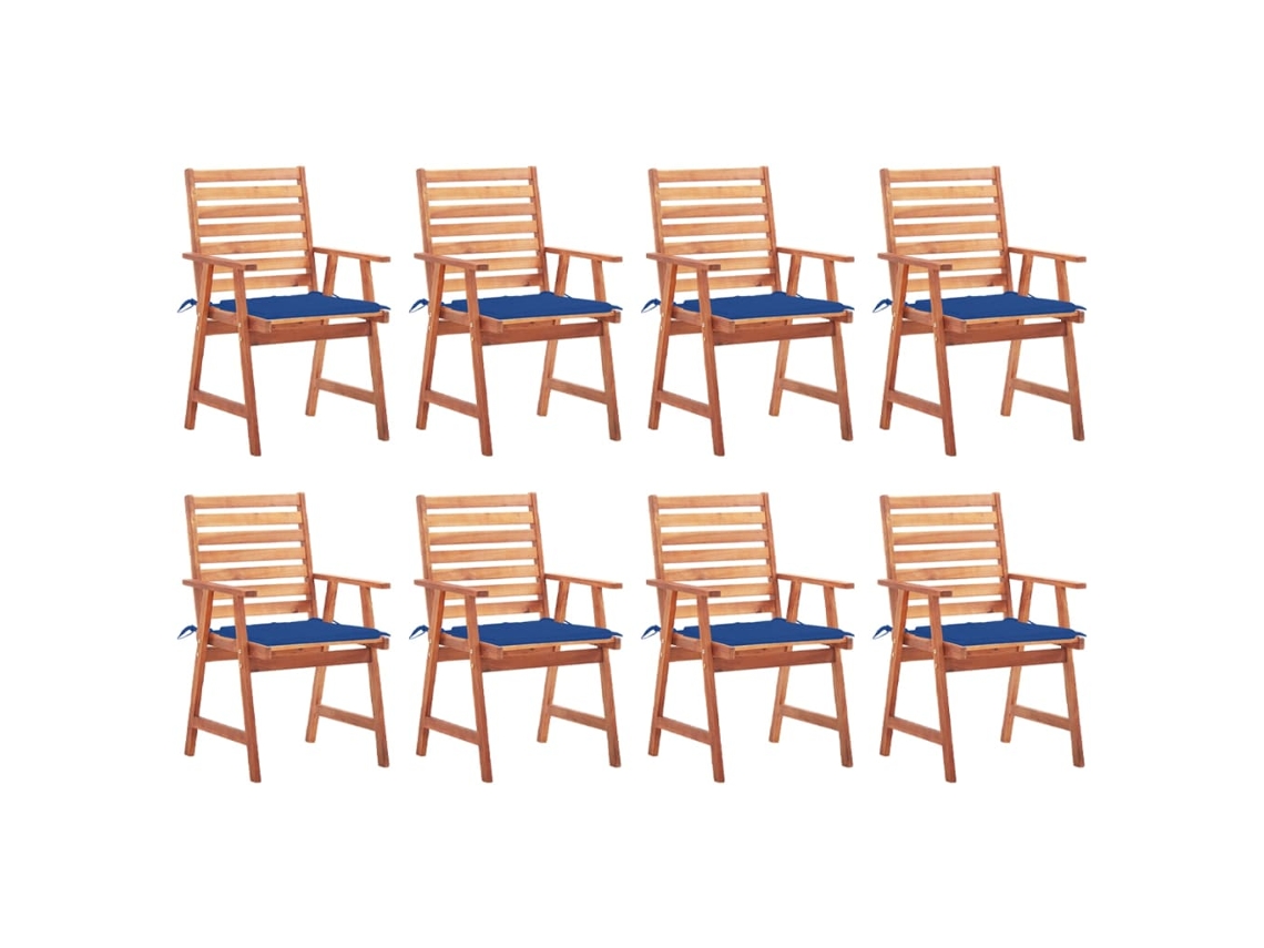 Outdoor Chair, Outdoor Chairs Vidaxl Azul Madeira De Acácia (n/a)