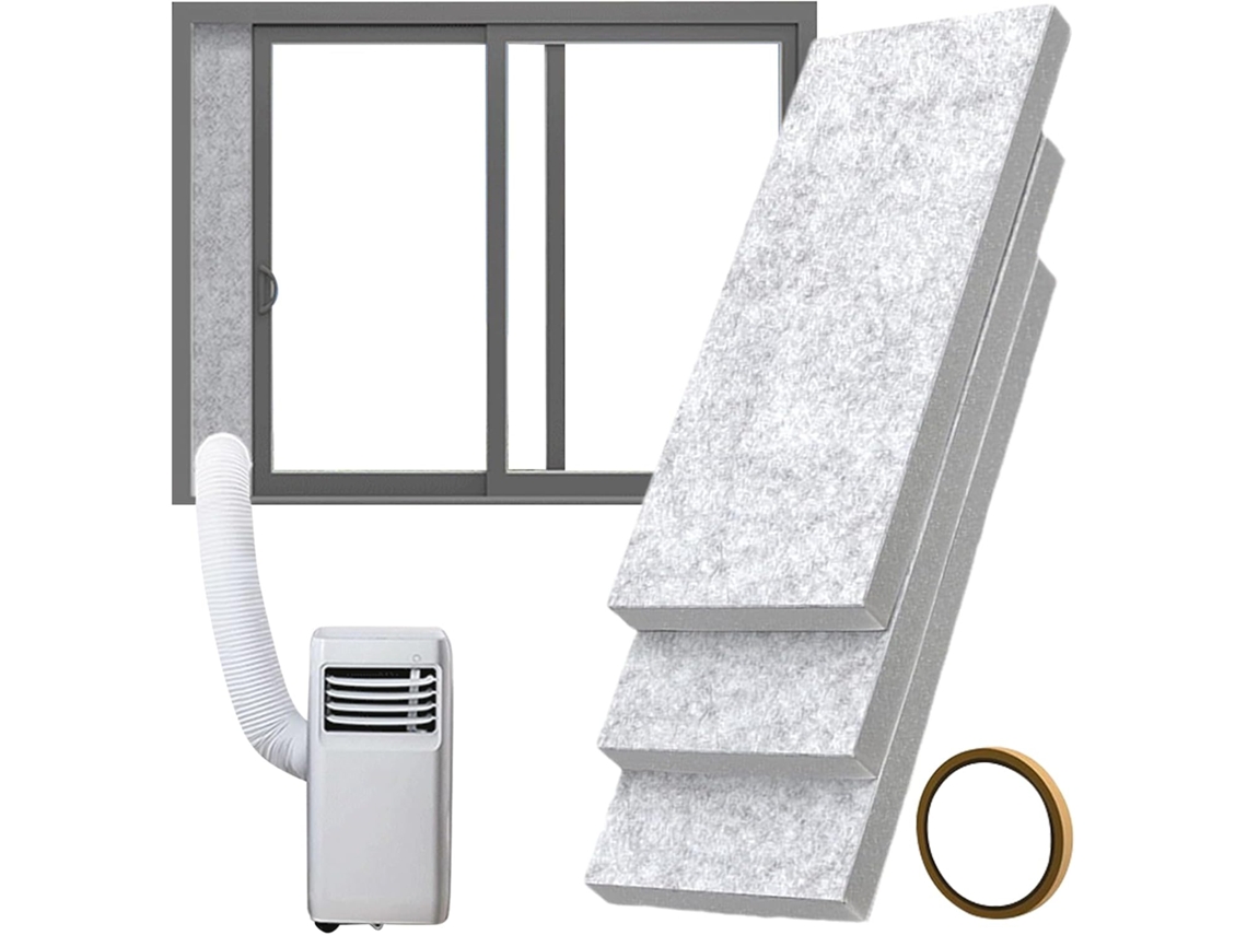 Vedação De Janela Para Condicionadores Ar Portáteis, Com Espuma Isolante Lateral, Kit De Ventilação Para Montagem
