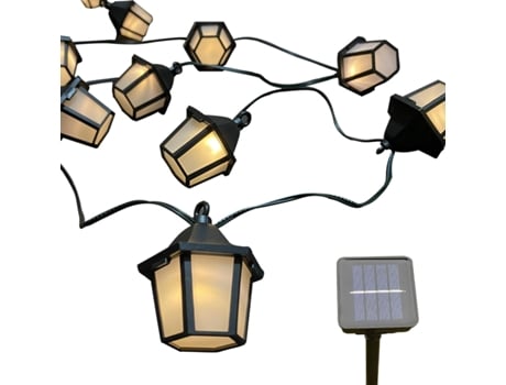 19 Pés 20 Led Outdoor Solar String Lantern Lights Warm White 8 Modes Garden Pátio Quintal Paisagem Festa Gramado Casamento Casa